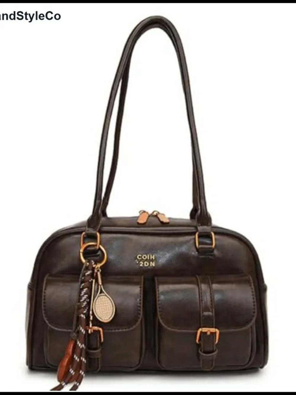 Women Hobo Tote Shoulder Bag Y2K Vintage Top Handle PU Leather Purse